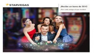 Casino Starvegas entrega un bono por referir a un amigo