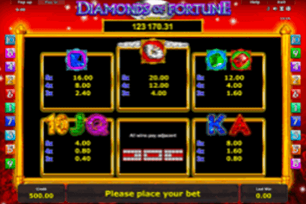 Diamonds of Fortune tragamonedas