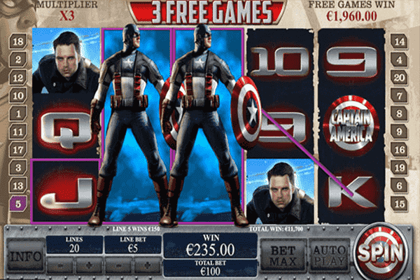 slot Captain America